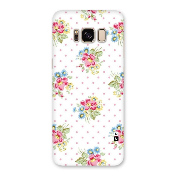 Painted Polka Floral Back Case for Galaxy S8