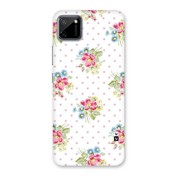 Painted Polka Floral Back Case for Realme C11