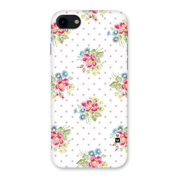 Painted Polka Floral Back Case for iPhone SE 2020