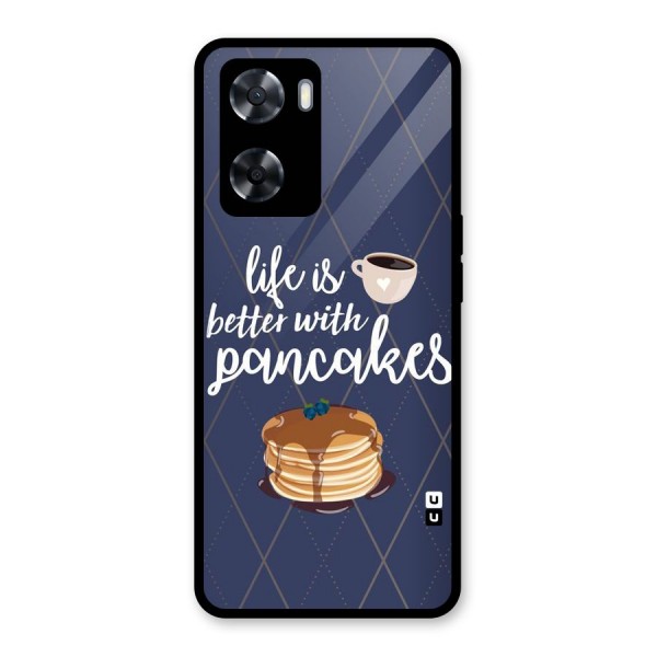 Pancake Life Glass Back Case for Oppo A57 2022