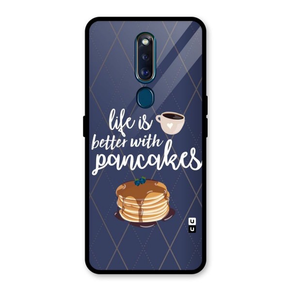 Pancake Life Glass Back Case for Oppo F11 Pro