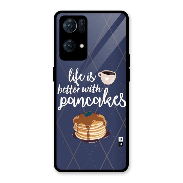 Pancake Life Glass Back Case for Oppo Reno7 Pro 5G