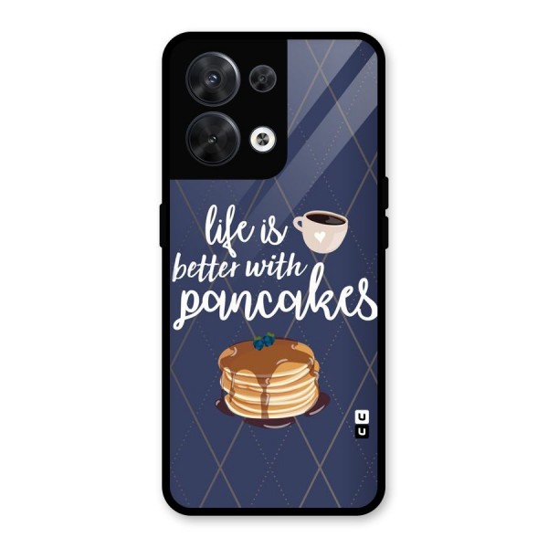 Pancake Life Glass Back Case for Oppo Reno8 5G