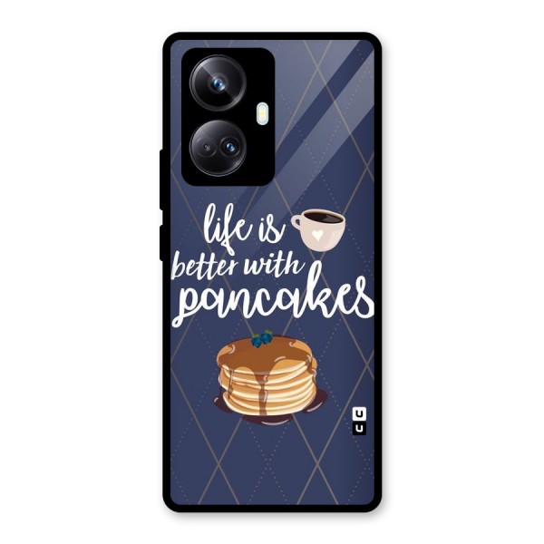 Pancake Life Glass Back Case for Realme 10 Pro Plus