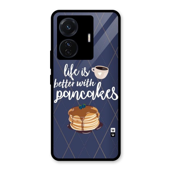 Pancake Life Glass Back Case for Vivo T1 Pro