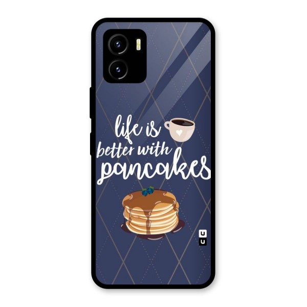 Pancake Life Glass Back Case for Vivo Y15s