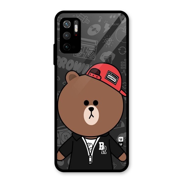 Panda Brown Glass Back Case for Poco M3 Pro 5G