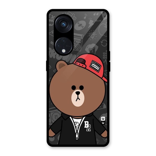 Panda Brown Glass Back Case for Reno8 T 5G