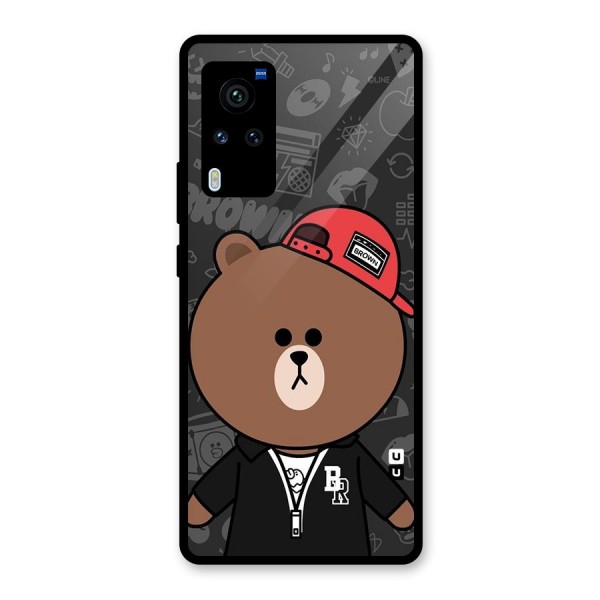 Panda Brown Glass Back Case for Vivo X60 Pro