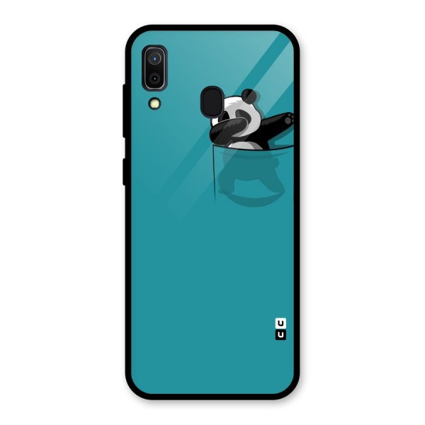 Panda Dabbing Away Glass Back Case for Galaxy A30