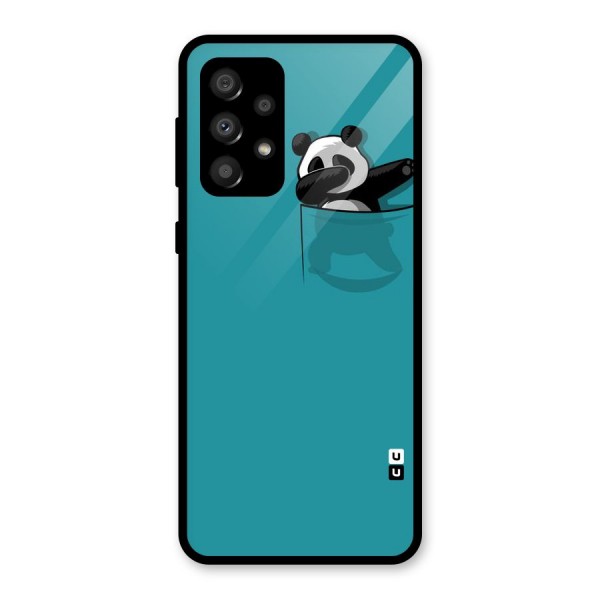 Panda Dabbing Away Glass Back Case for Galaxy A32