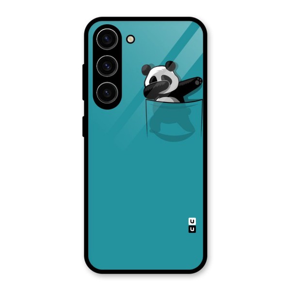 Panda Dabbing Away Glass Back Case for Galaxy S23