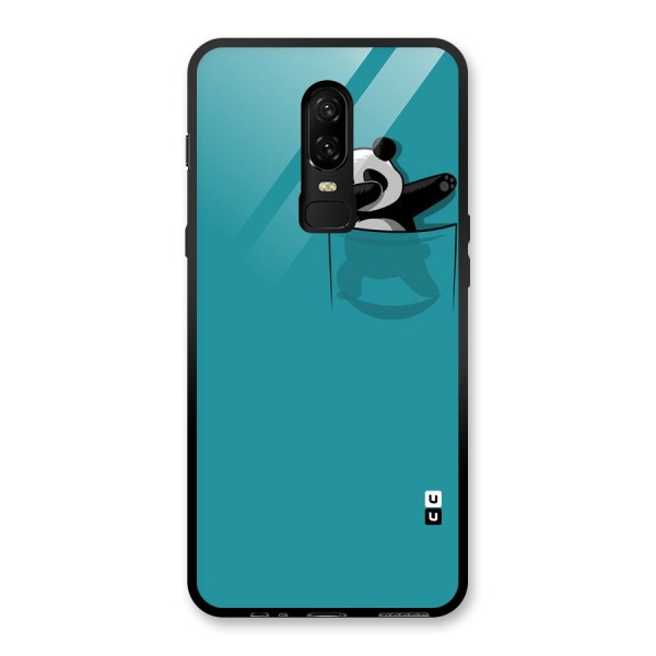 Panda Dabbing Away Glass Back Case for OnePlus 6