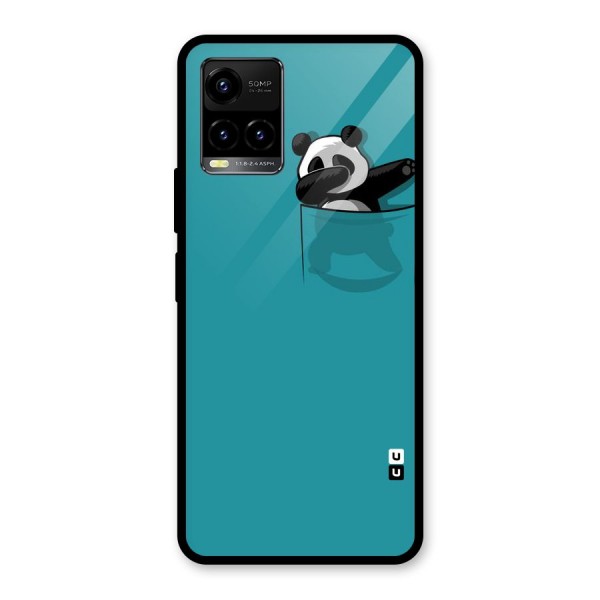 Panda Dabbing Away Glass Back Case for Vivo Y21 2021