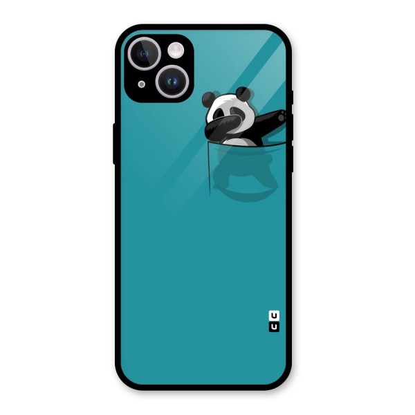 Panda Dabbing Away Glass Back Case for iPhone 14 Plus