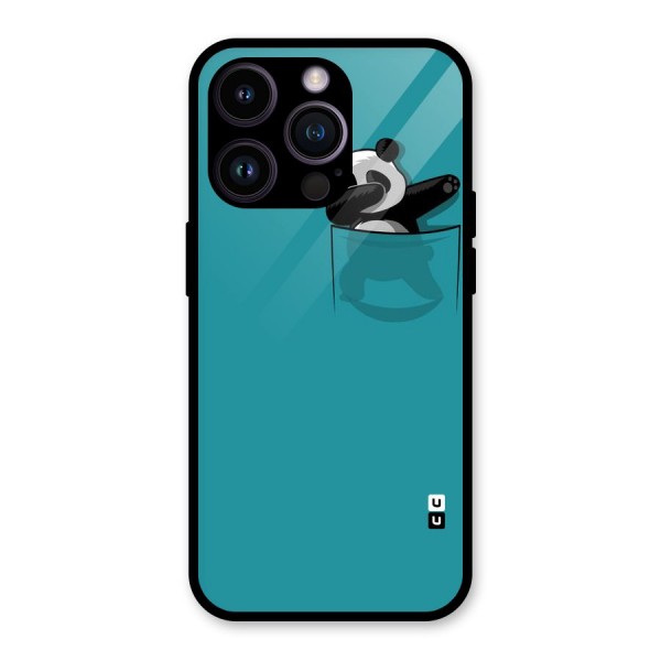 Panda Dabbing Away Glass Back Case for iPhone 14 Pro