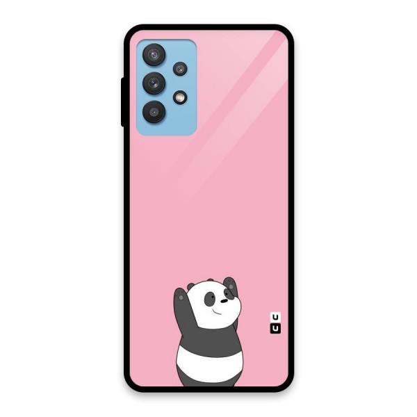 Panda Handsup Glass Back Case for Galaxy M32 5G