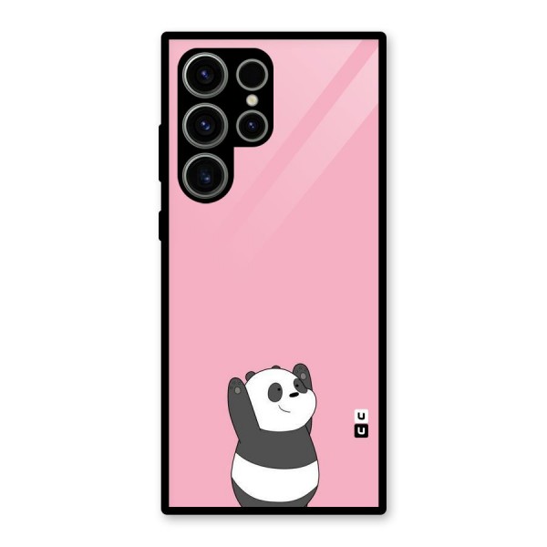 Panda Handsup Glass Back Case for Galaxy S23 Ultra