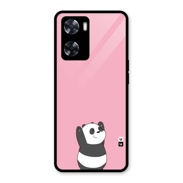 Panda Handsup Glass Back Case for Oppo A57 2022