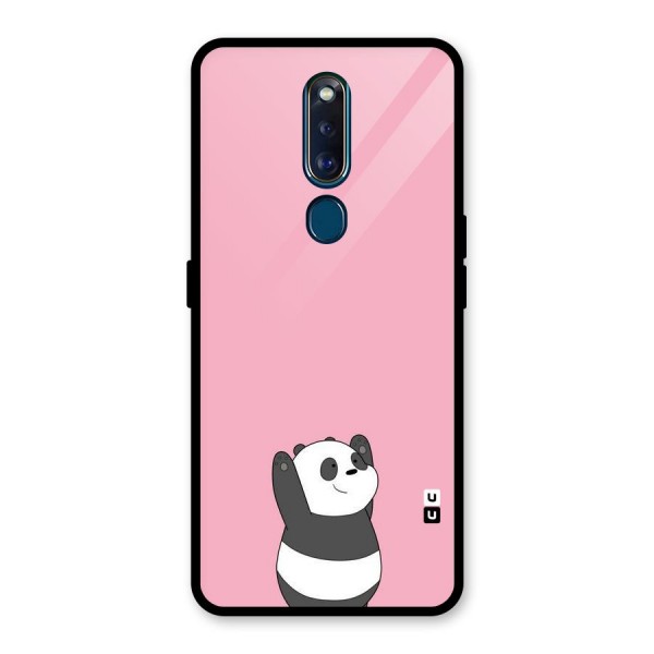 Panda Handsup Glass Back Case for Oppo F11 Pro