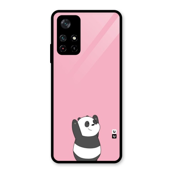 Panda Handsup Glass Back Case for Poco M4 Pro 5G