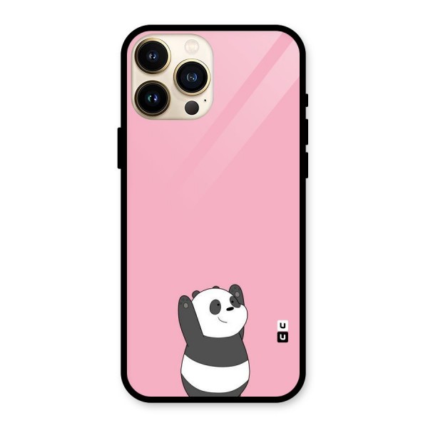 Panda Handsup Glass Back Case for iPhone 13 Pro Max