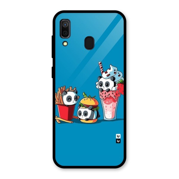 Panda Lazy Glass Back Case for Galaxy A30