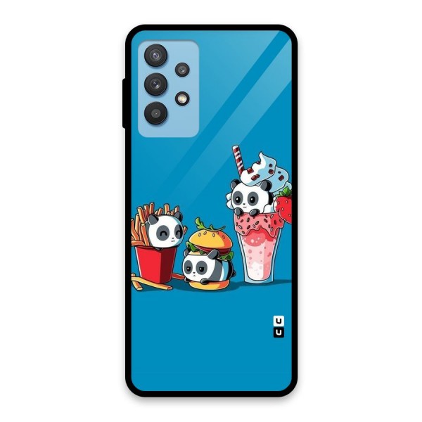 Panda Lazy Glass Back Case for Galaxy M32 5G