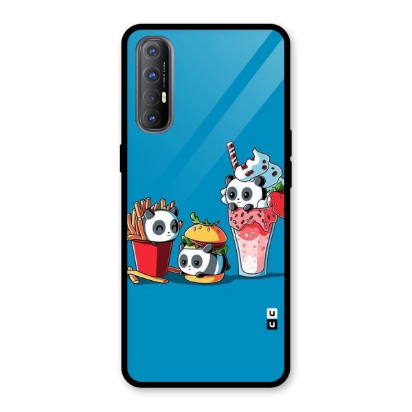 Panda Lazy Glass Back Case for Oppo Reno3 Pro