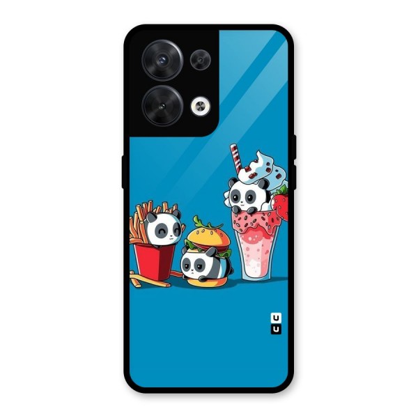 Panda Lazy Glass Back Case for Oppo Reno8 5G