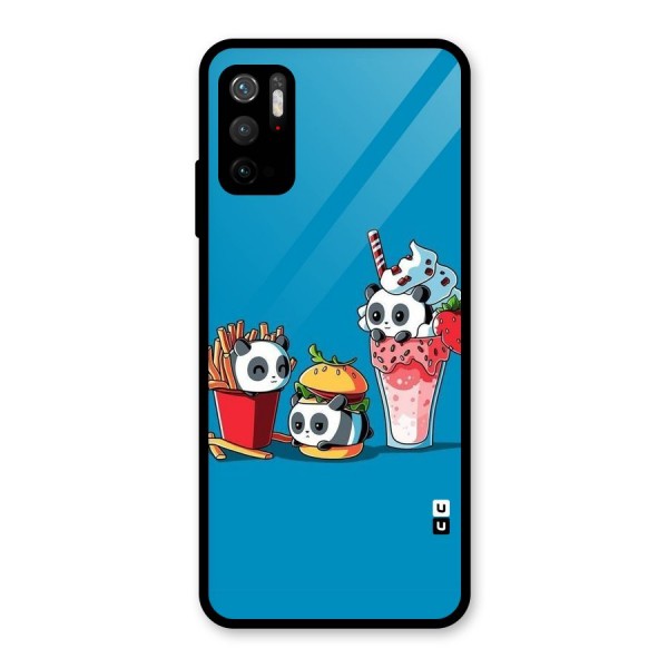 Panda Lazy Glass Back Case for Poco M3 Pro 5G