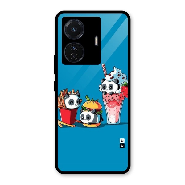 Panda Lazy Glass Back Case for Vivo T1 Pro