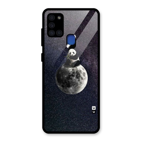 Panda Space Glass Back Case for Galaxy A21s