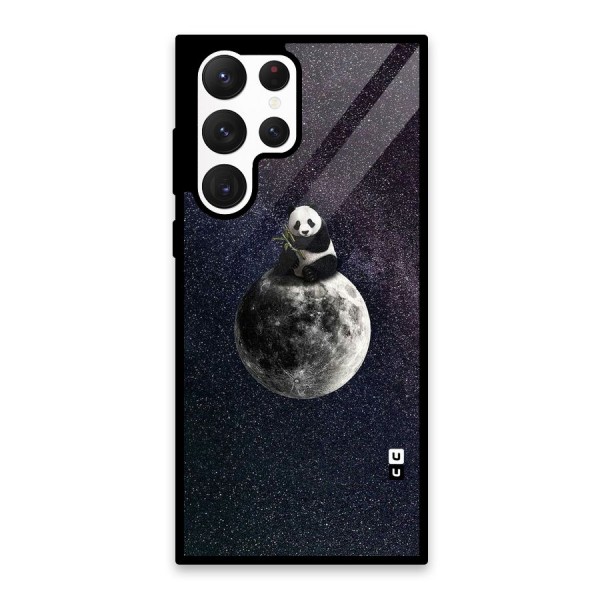 Panda Space Glass Back Case for Galaxy S22 Ultra 5G