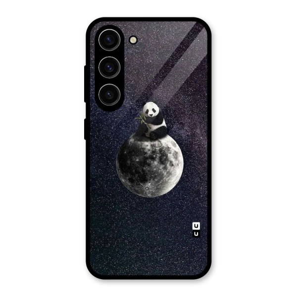 Panda Space Glass Back Case for Galaxy S23