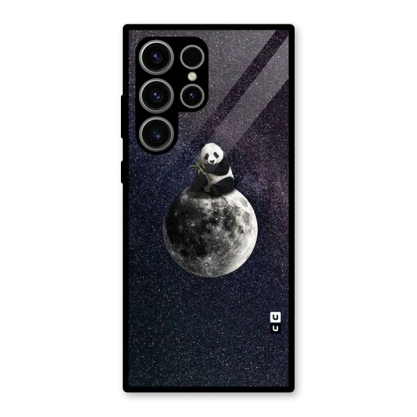 Panda Space Glass Back Case for Galaxy S23 Ultra