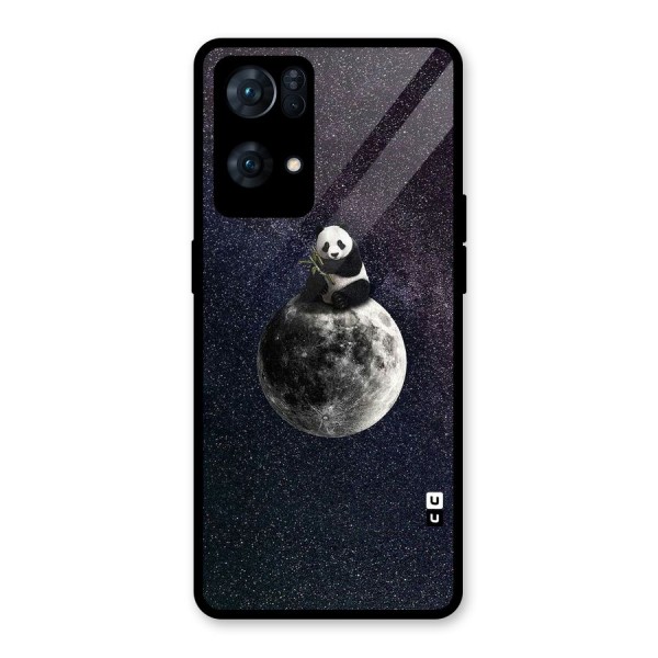 Panda Space Glass Back Case for Oppo Reno7 Pro 5G