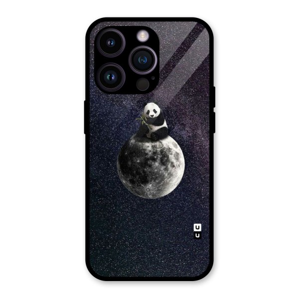 Panda Space Glass Back Case for iPhone 14 Pro