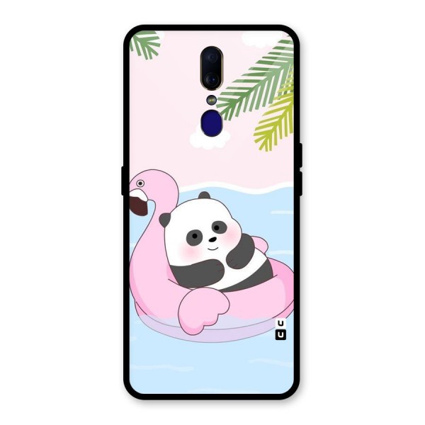 Panda Swim Glass Back Case for Oppo F11