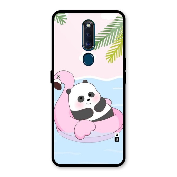 Panda Swim Glass Back Case for Oppo F11 Pro