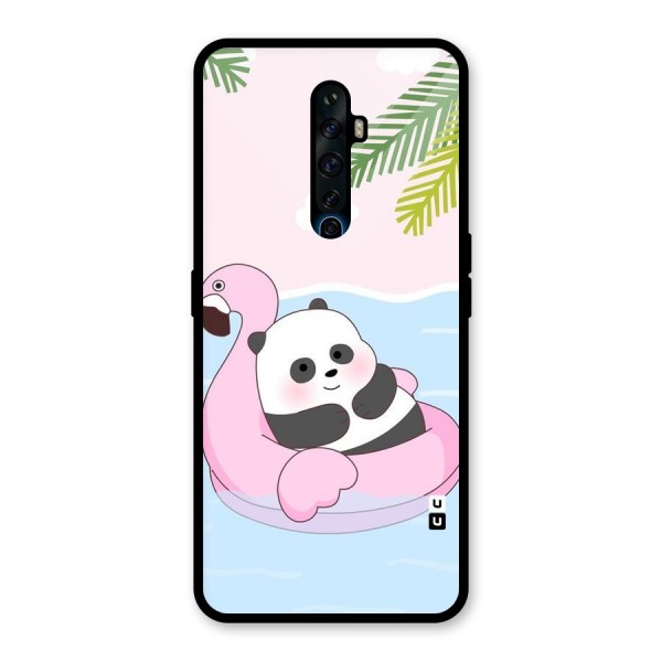 Panda Swim Glass Back Case for Oppo Reno2 Z