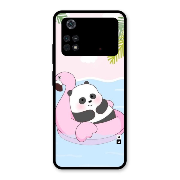 Panda Swim Glass Back Case for Poco M4 Pro 4G