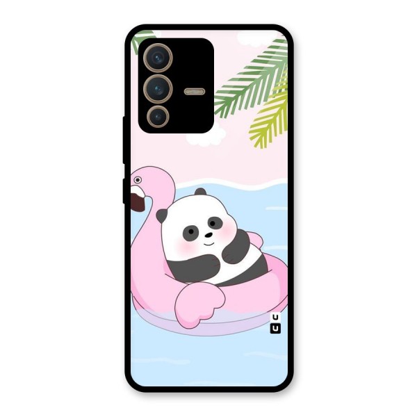 Panda Swim Glass Back Case for Vivo V23 5G