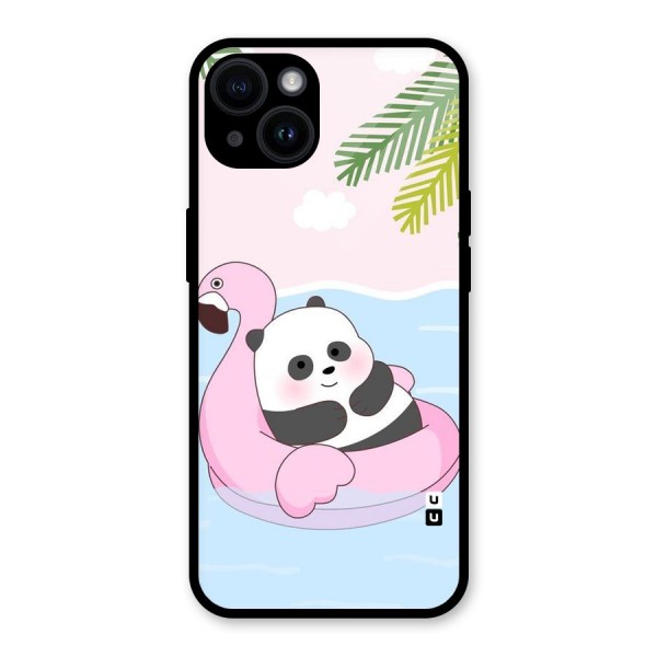 Panda Swim Glass Back Case for iPhone 14