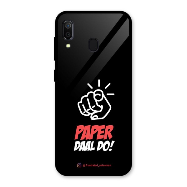 Paper Daal Do Black Glass Back Case for Galaxy A30