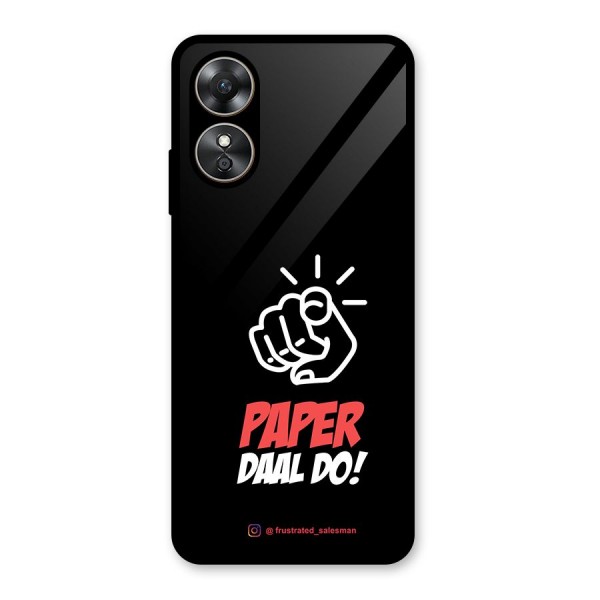 Paper Daal Do Black Glass Back Case for Oppo A17