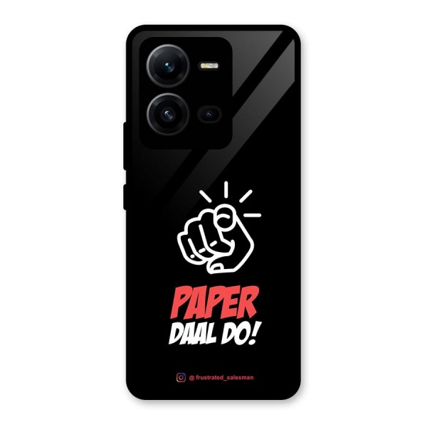 Paper Daal Do Black Glass Back Case for Vivo V25