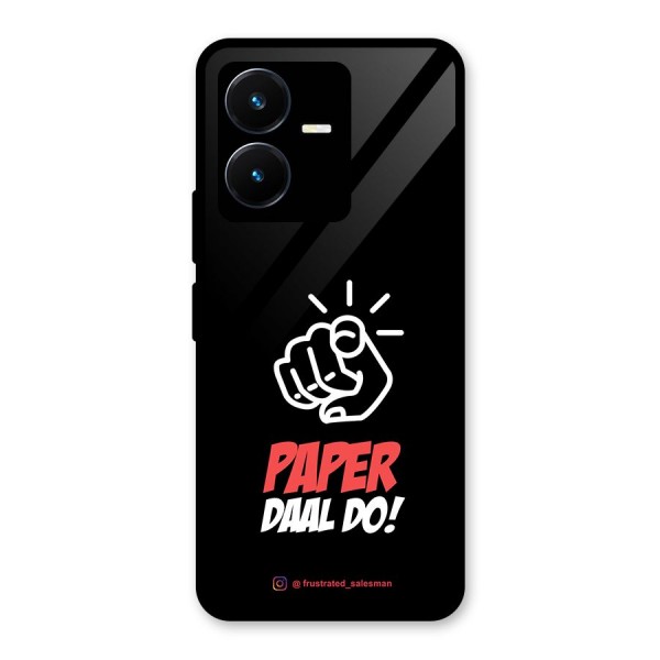 Paper Daal Do Black Glass Back Case for Vivo Y22