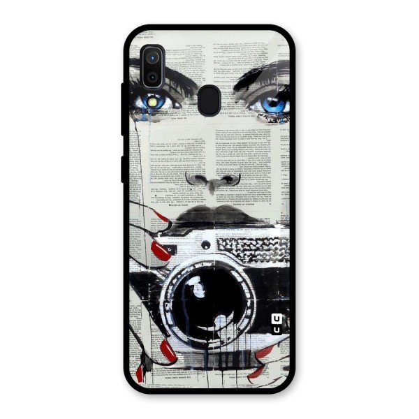 Paper Face Beauty Glass Back Case for Galaxy A30