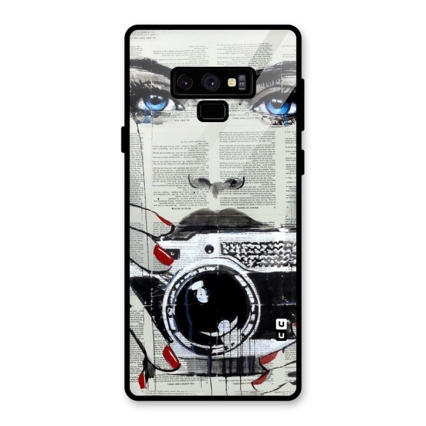 Paper Face Beauty Glass Back Case for Galaxy Note 9